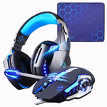 Gaming Headset Headphones +Wired Gaming Mouse