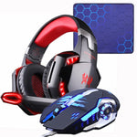 Gaming Headset Headphones +Wired Gaming Mouse