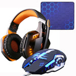 Gaming Headset Headphones +Wired Gaming Mouse