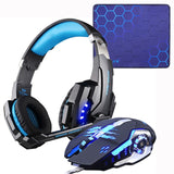 Gaming Headset Headphones +Wired Gaming Mouse