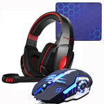 Gaming Headset Headphones +Wired Gaming Mouse